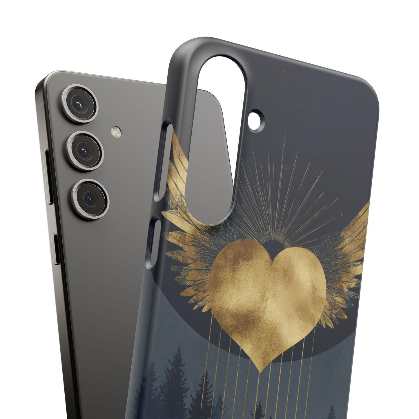 Heart Wing Snap Case, Elegant Phone Cover, Unique Gift, Artistic Accessory, Protective Case for Love and Romance