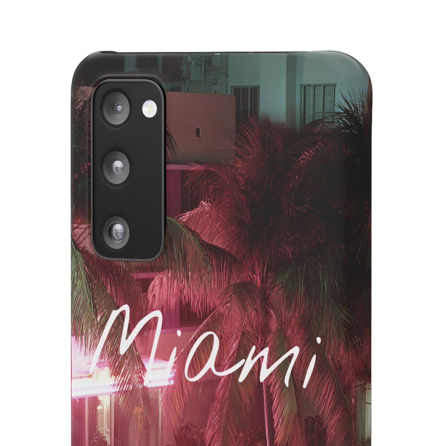 Miami Vibes Snap Case, Tropical Phone Cover, Summer Accessory, Gift for Travel Lovers, Neon Aesthetic, Beach-themed Tech