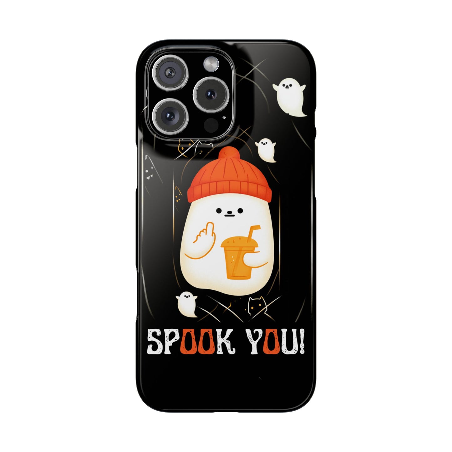 Spook You Halloween Ghost Snap Case Kawaii Protective Phone Cover for iPhone and Samsung
