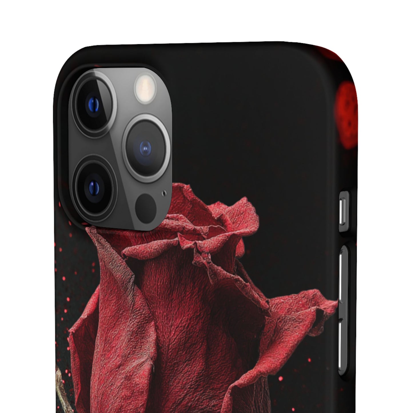 Romantic Rose Snap Case, Floral Phone Cover, Valentines Day Gift, Trendy Mobile Accessory, Heart Design Case, Elegant Phone Protector
