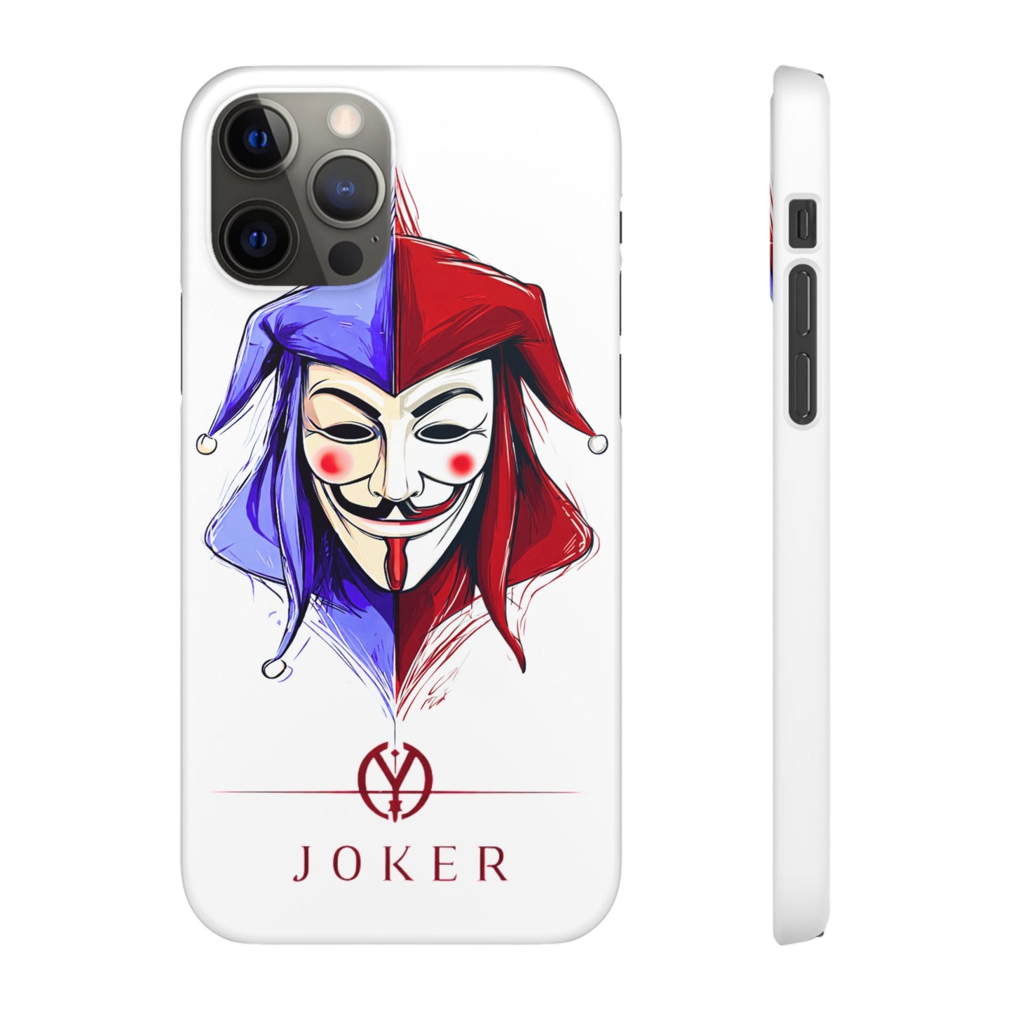 Joker & Anonimous Reunited Guy Fawkes Art Snap Case and Protective Phone Cover For iPhone and Samsung