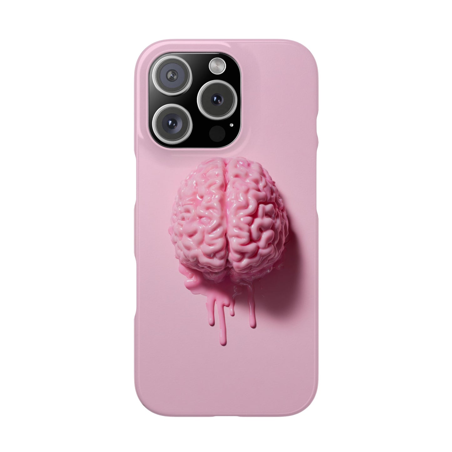 Slim Cases, Brain Design Phone Case With Card Holder, Cute Tech Accessory, Unique Gift for Students, Stylish Phone Protection, Valentine's