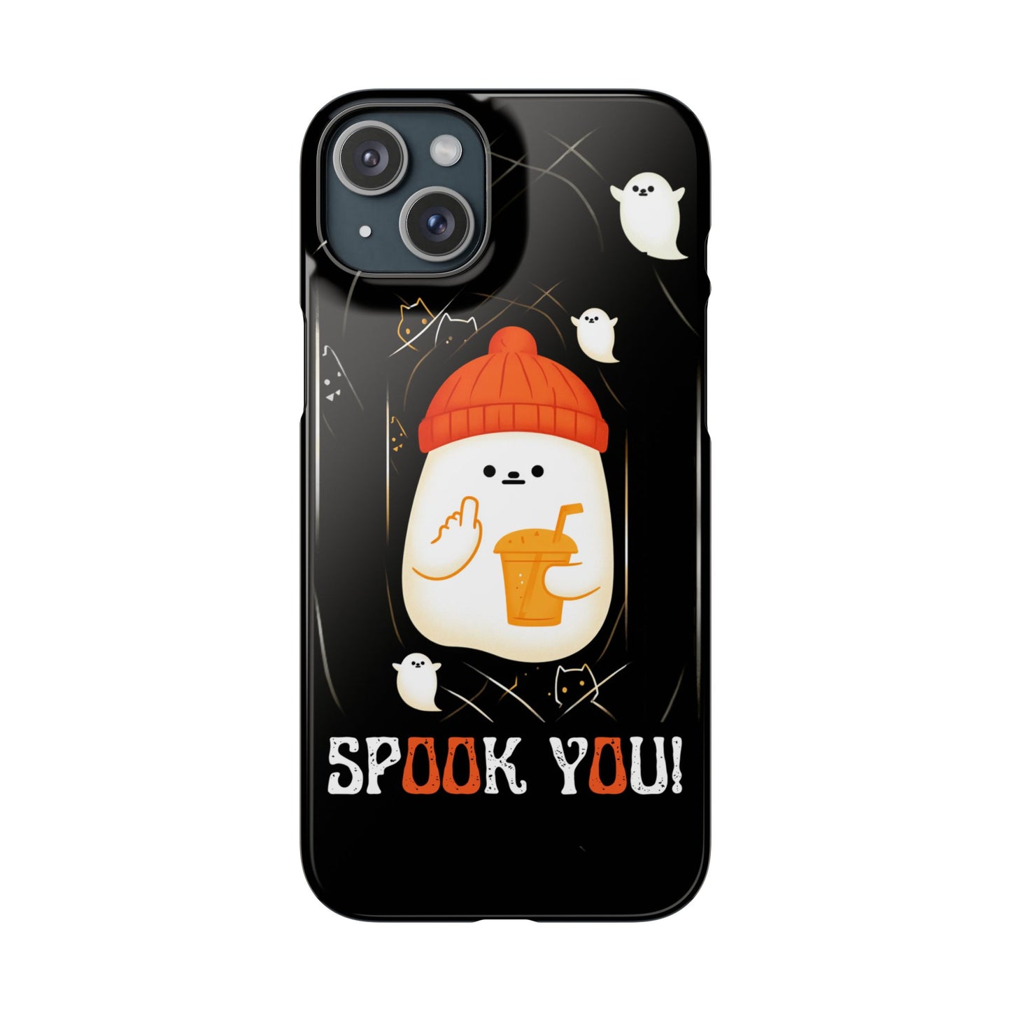 Spook You Halloween Ghost Snap Case Kawaii Protective Phone Cover for iPhone and Samsung