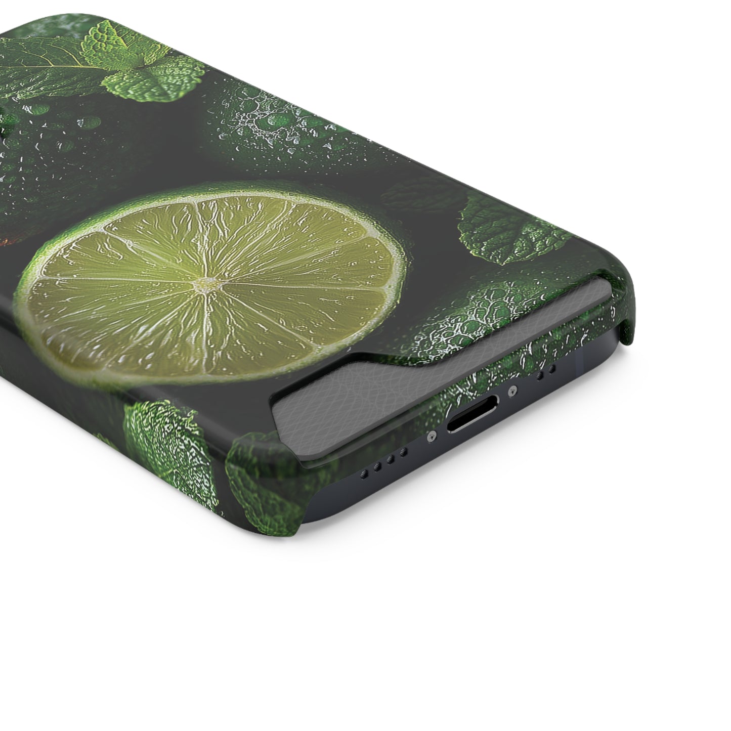 Fresh Lime Phone Case with Card Holder, Citrus Design, Perfect Gift for Summer, Stylish and Functional, Eco-friendly Accessories, [...]