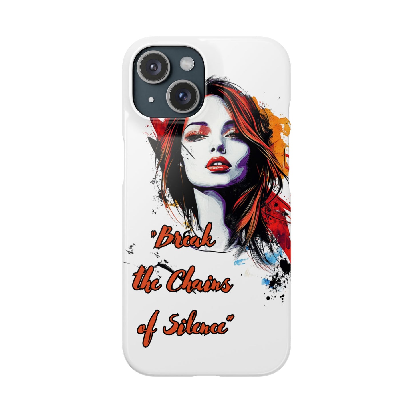 Empowering Art Snap Cases, Phone Cover, Break the Chains of Silence, Unique Gift, Inspirational Tech Accessories