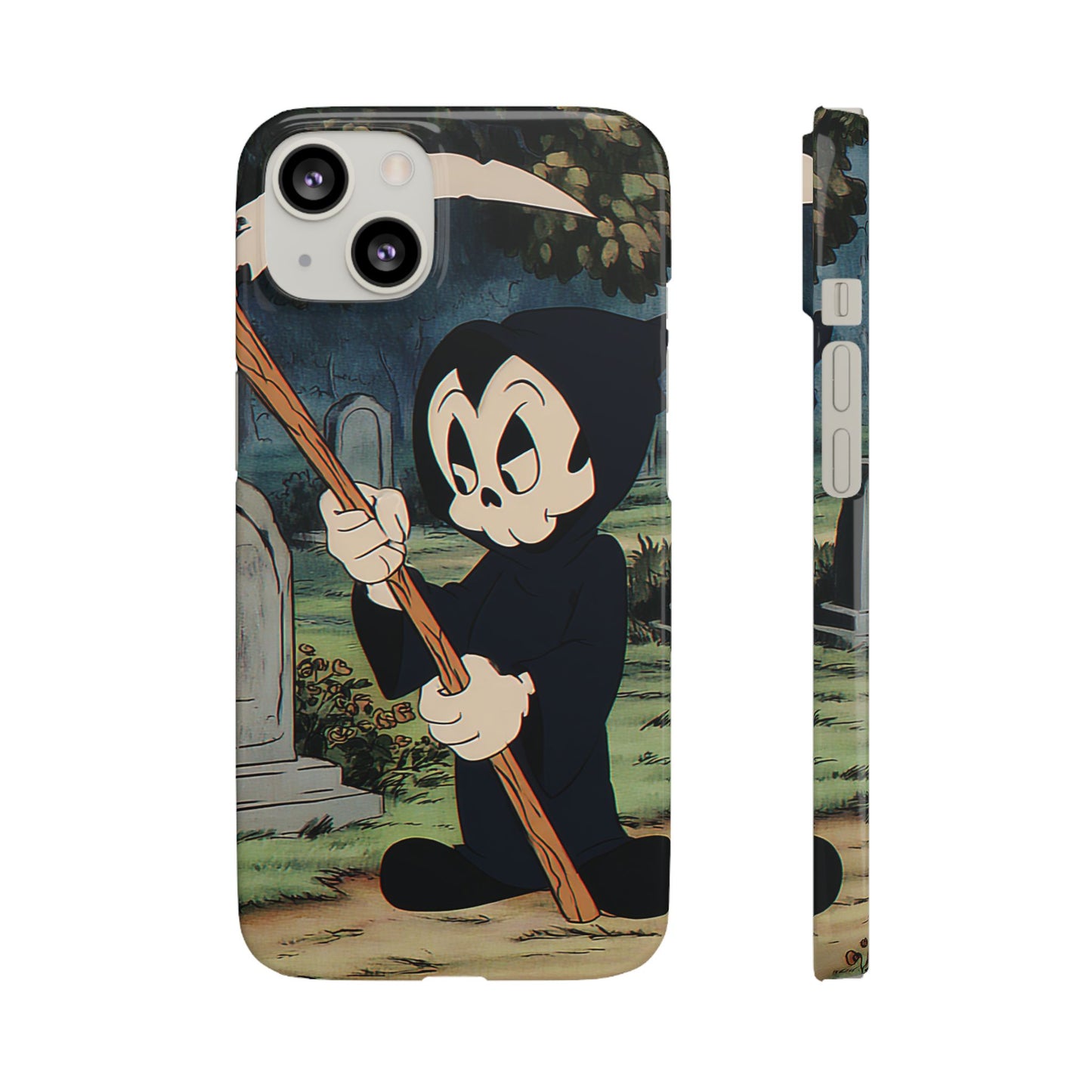 Grim Reaper Snap Case, Halloween Phone Case, Cute Death Phone Cover, Spooky Accessories, Unique Phone Protector