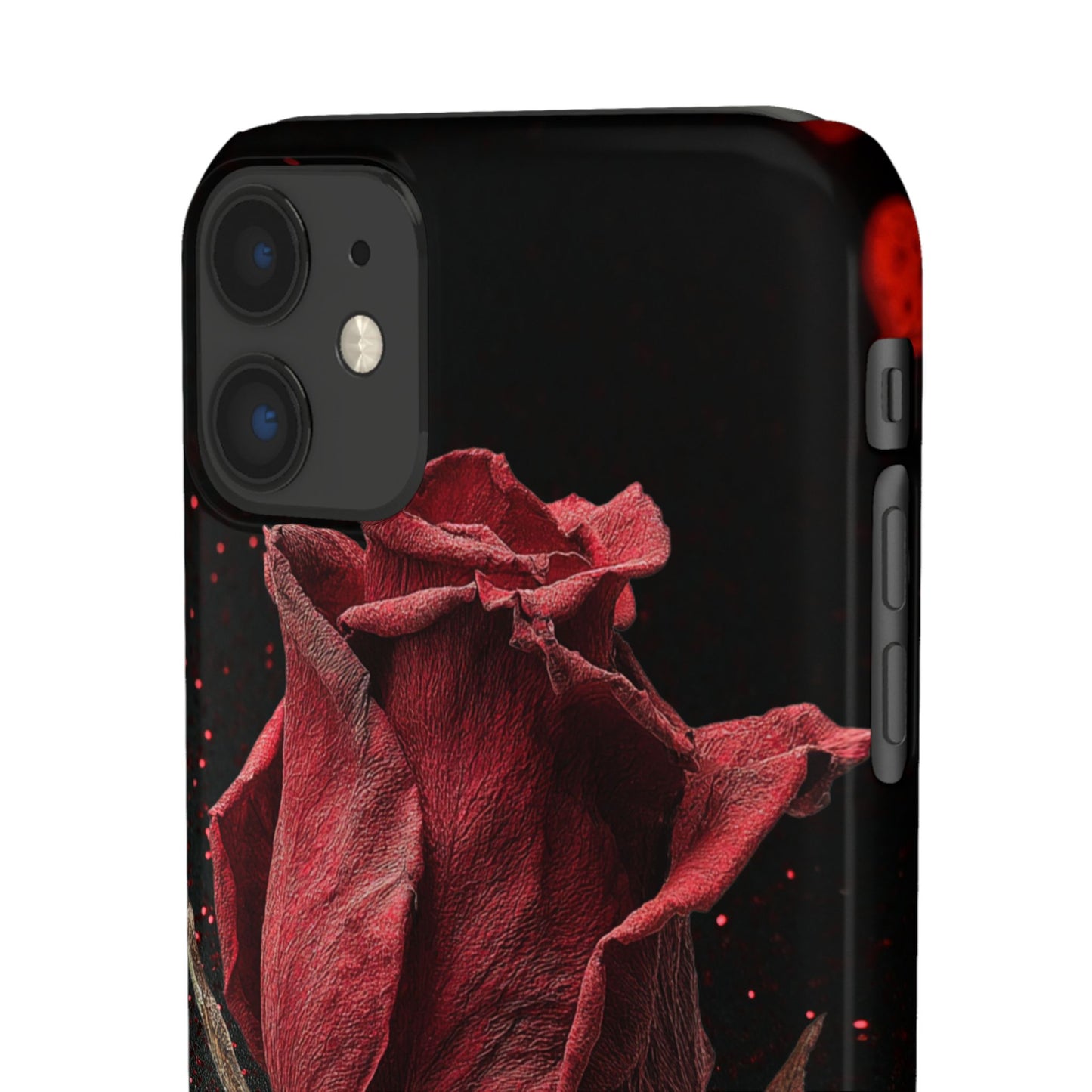 Romantic Rose Snap Case, Floral Phone Cover, Valentines Day Gift, Trendy Mobile Accessory, Heart Design Case, Elegant Phone Protector