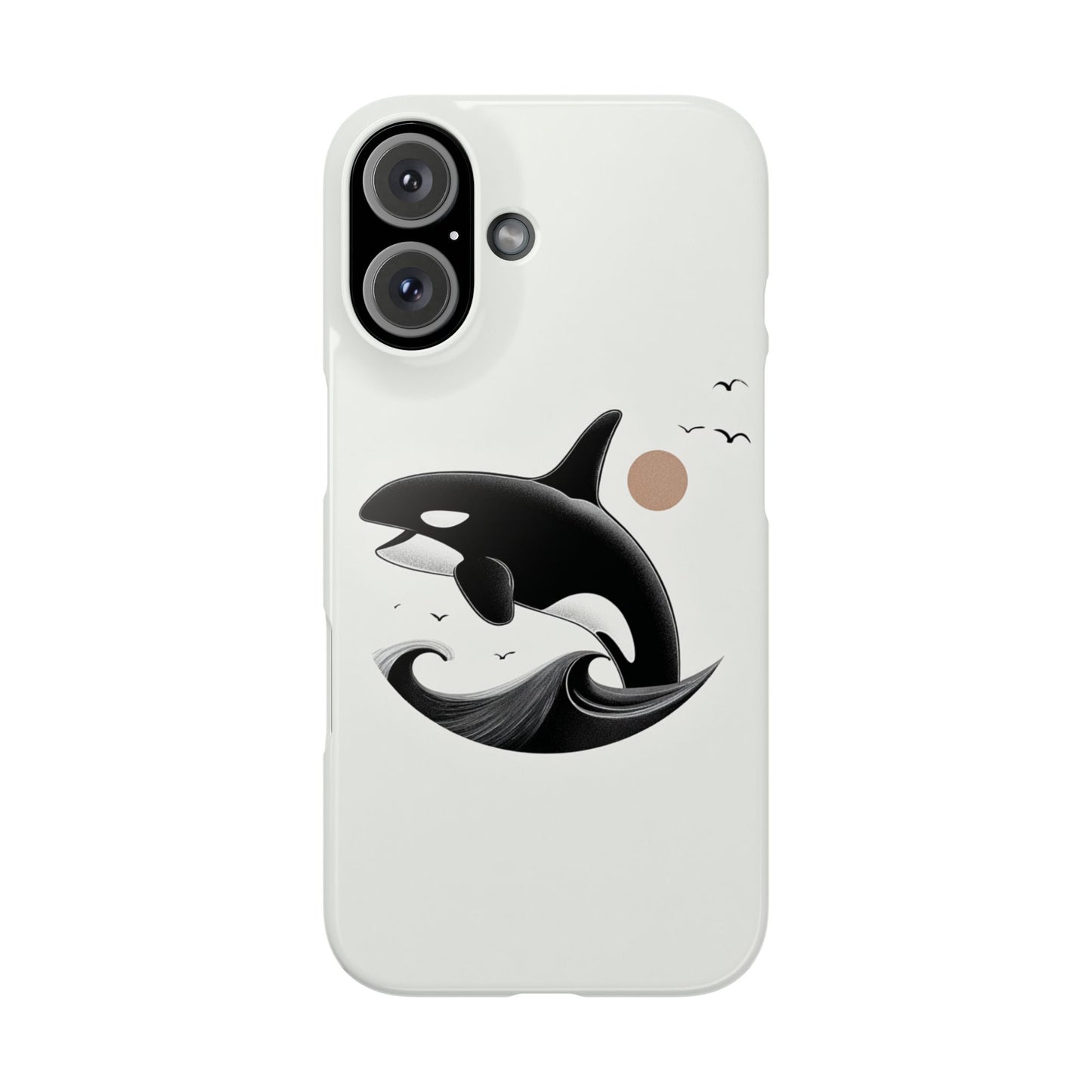 Whale Splash Phone Case | Ocean Lover Gift, Marine Art, Snap Cases, Cute Whale Design, Custom Phone Accessories