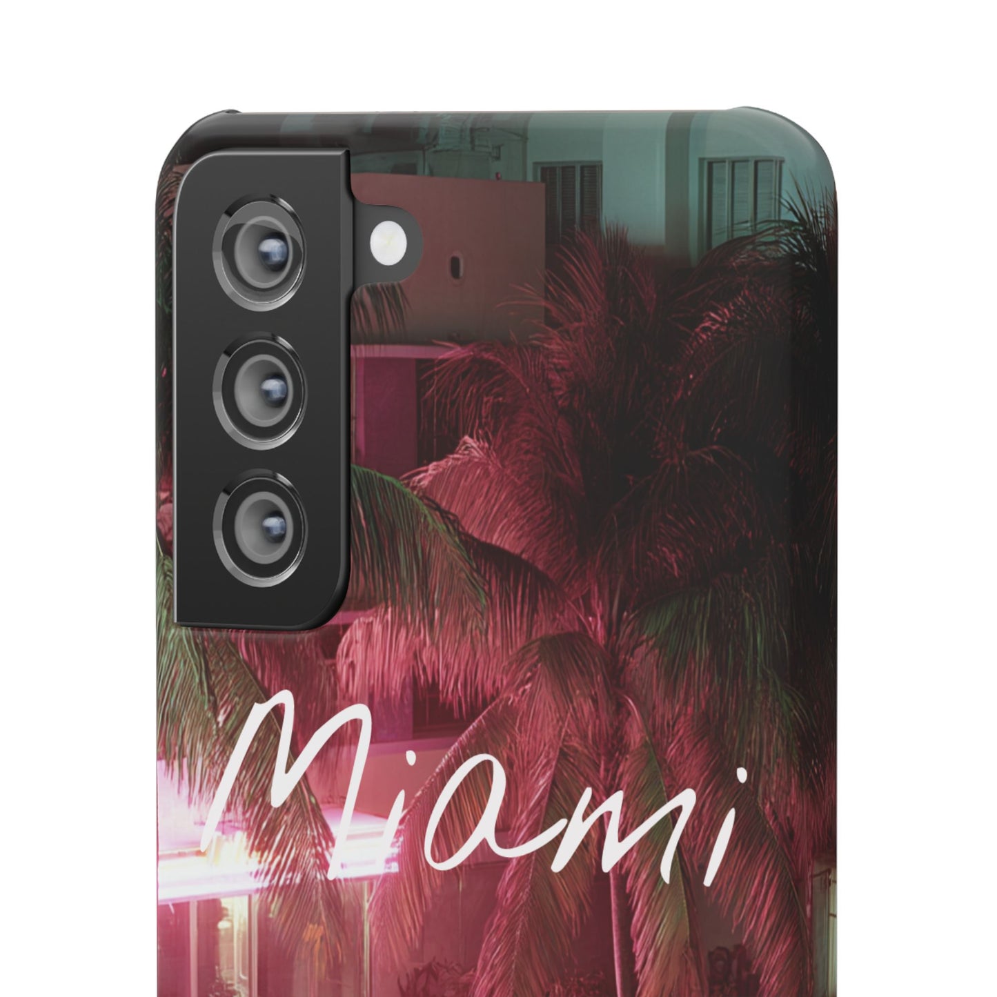 Miami Vibes Snap Case, Tropical Phone Cover, Summer Accessory, Gift for Travel Lovers, Neon Aesthetic, Beach-themed Tech