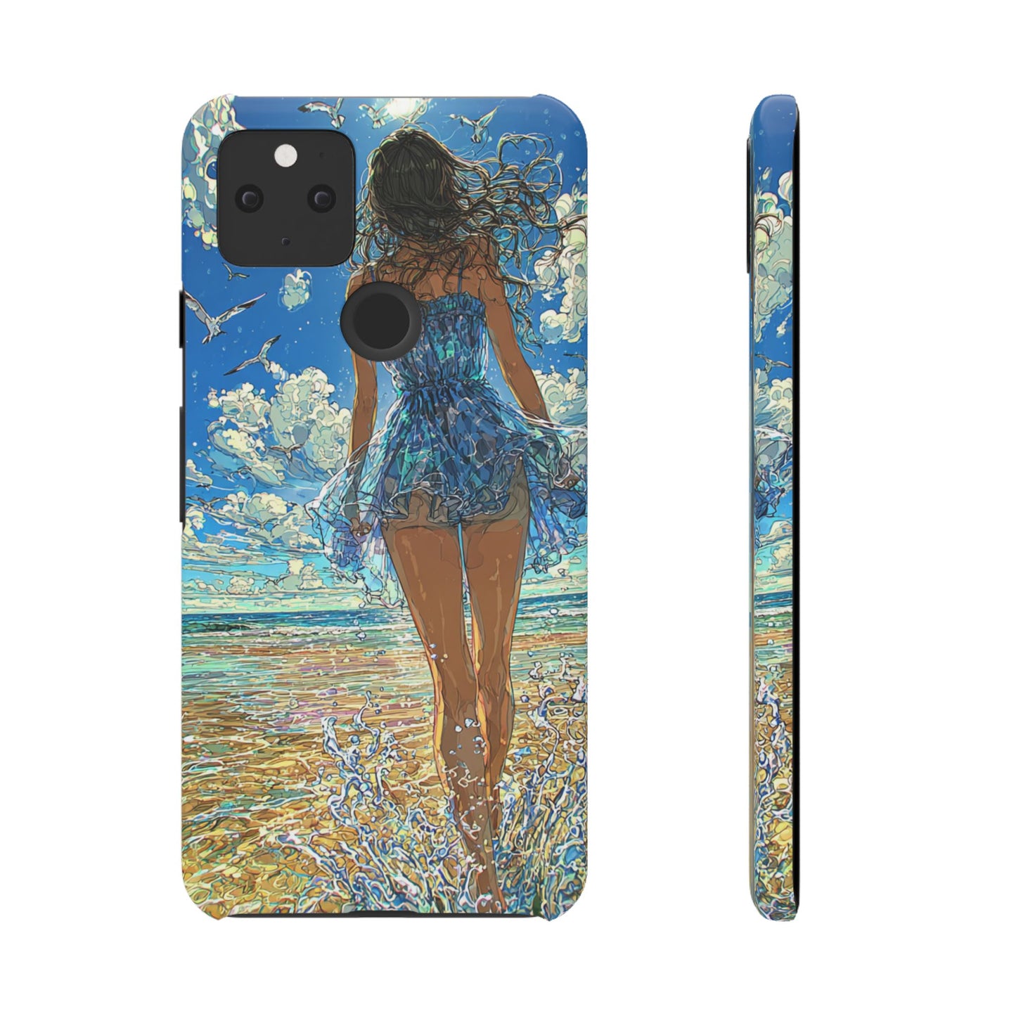 Summer Breeze Snap Case, Ocean Art Phone Cover, Beach Vibes Cell Case, Gift for Her, Custom Phone Accessory