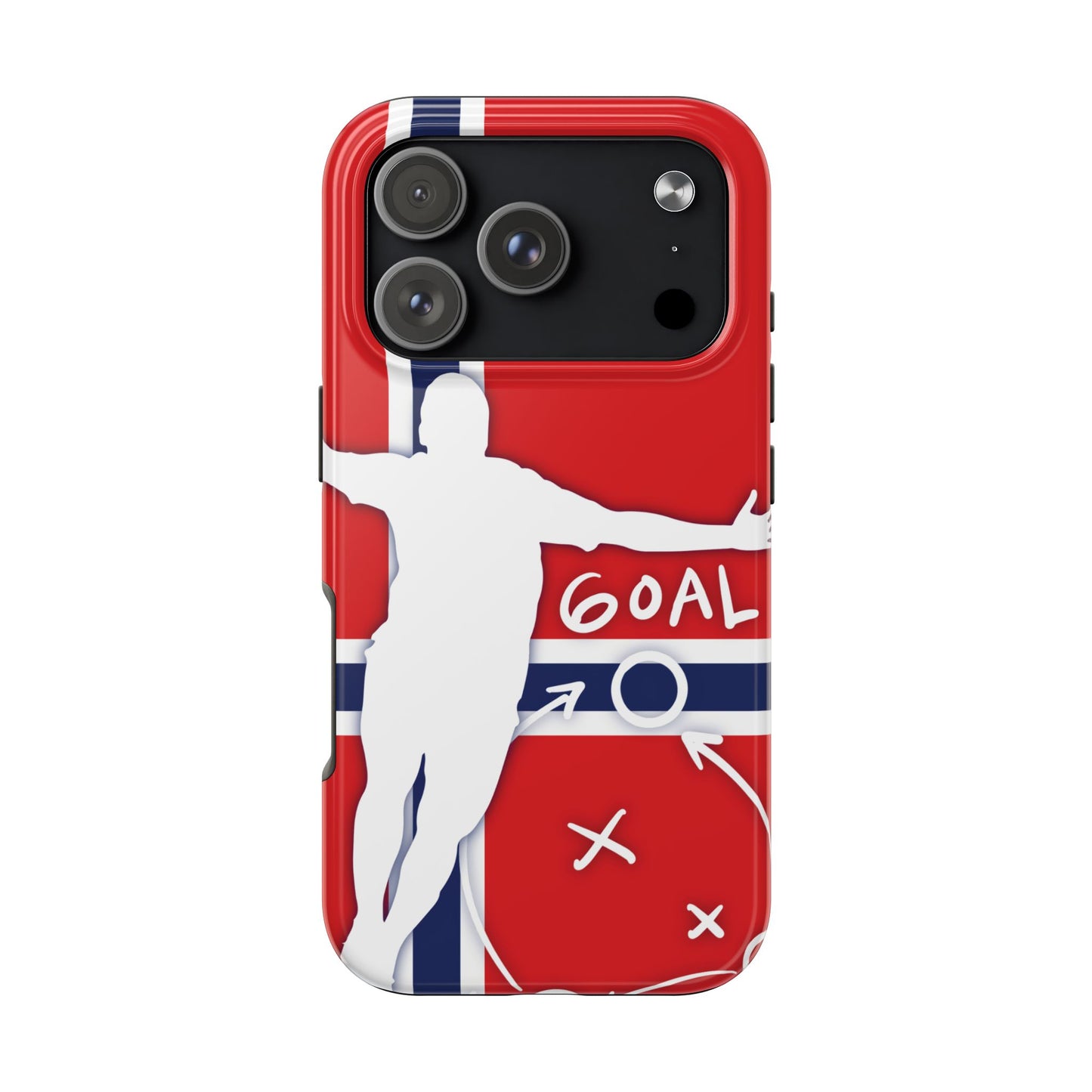 Norway Soccer Tough Phone Case — 'Goal' Silhouette Protective Cover