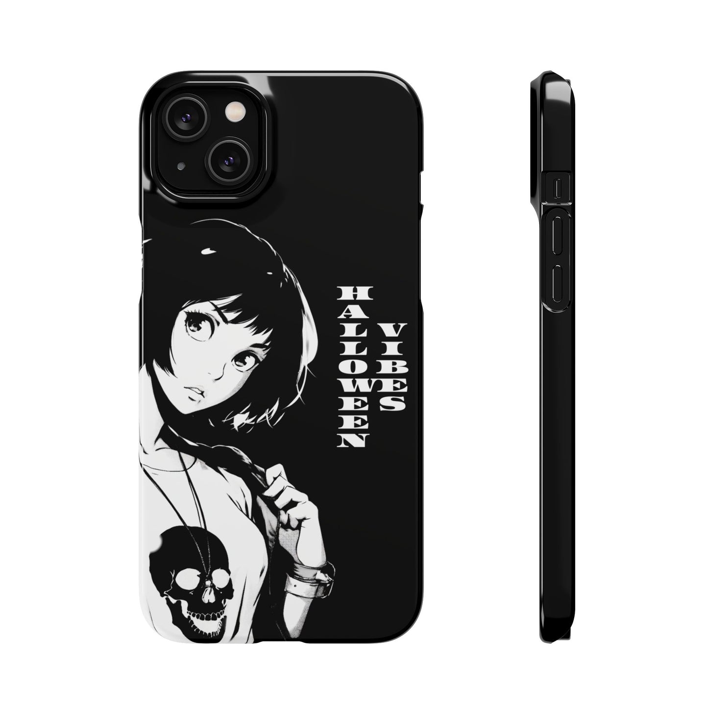 Halloween Vibes Snap Case Black and White Protective Phone Cover for iPhone and Samsung