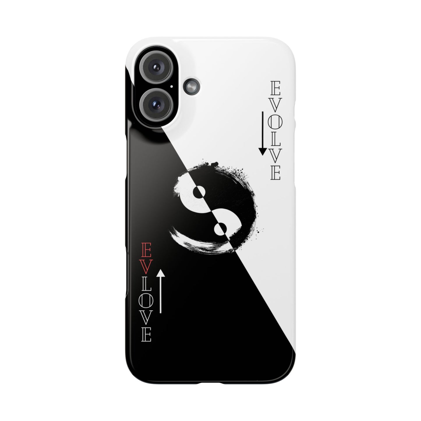 Yin Yang Evolve Black and White Snap Case Cover for iPhone and Samsung
