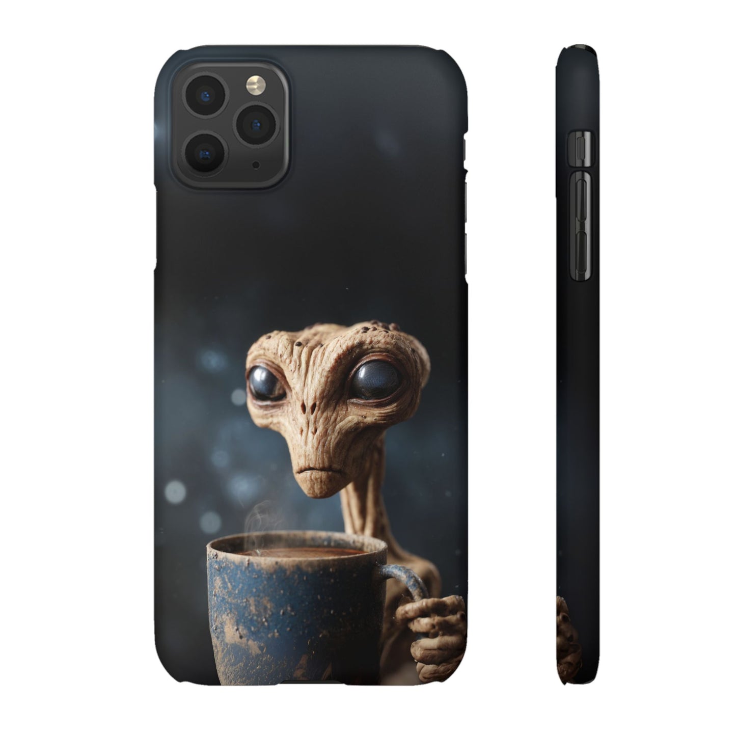 Alien Coffee Snap Case, Unique Phone Cover, Pop Culture Accessory, Gift for Sci-Fi Lovers, Customizable Phone Case