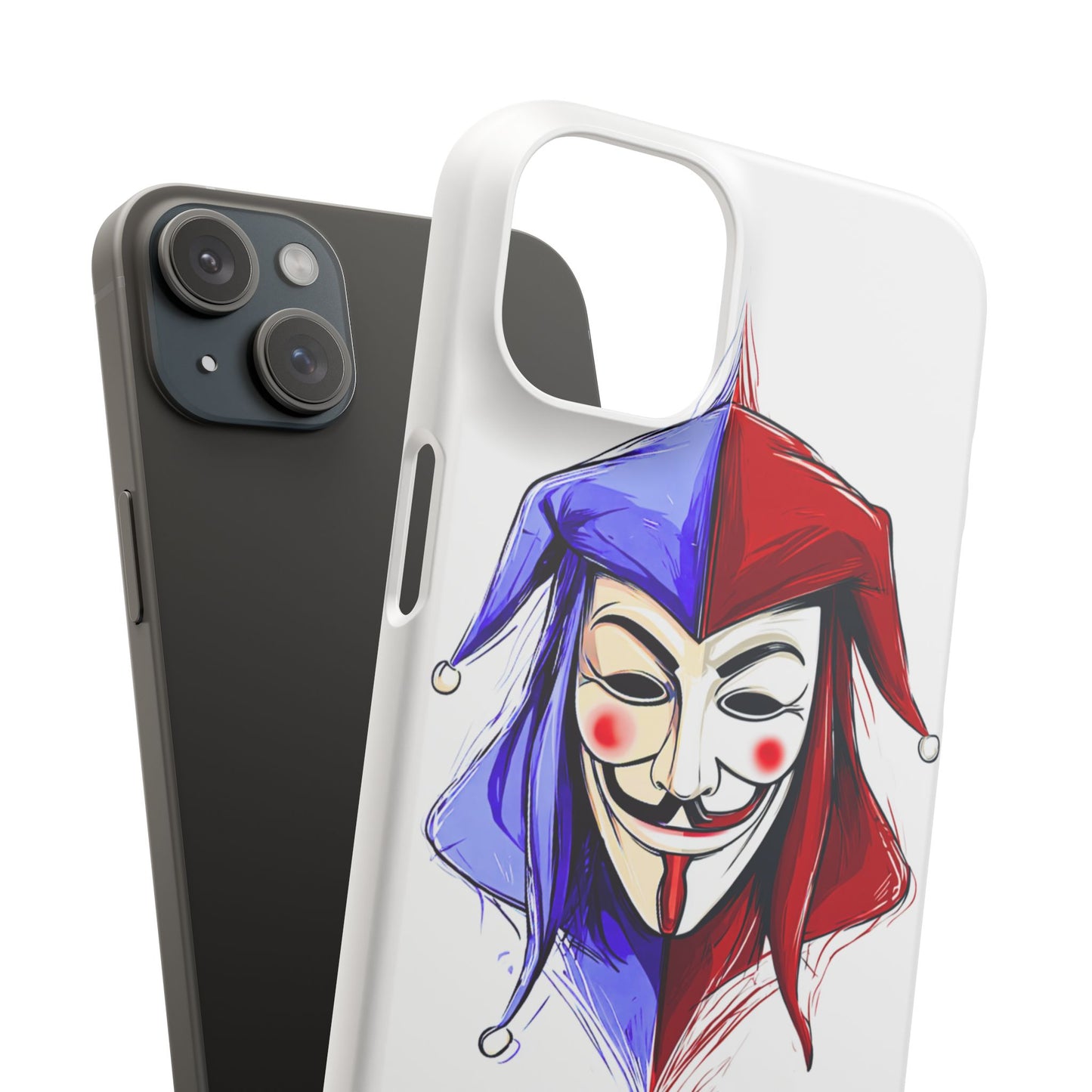 Joker & Anonimous Reunited Guy Fawkes Art Snap Case and Protective Phone Cover For iPhone and Samsung