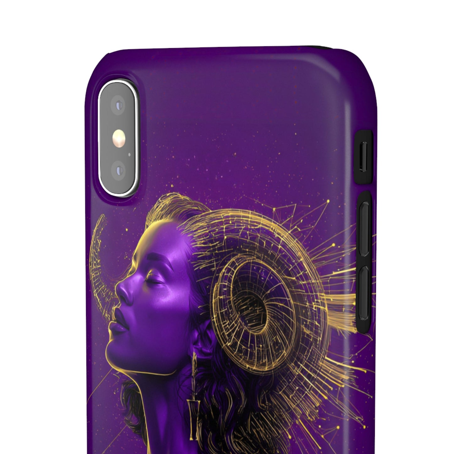 Purple Gold Celestial Virgo Snap Case and Protective Cover for Samsung and iPhone