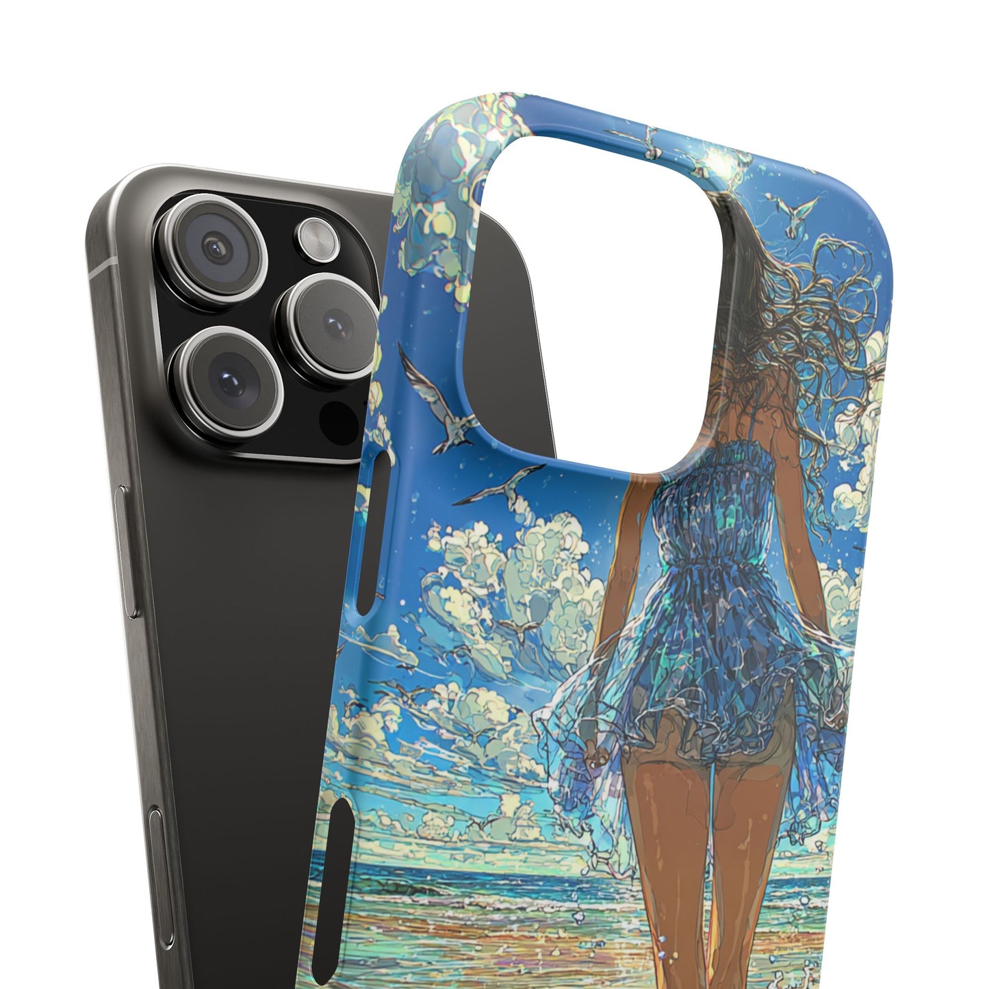 Summer Breeze Snap Case, Ocean Art Phone Cover, Beach Vibes Cell Case, Gift for Her, Custom Phone Accessory