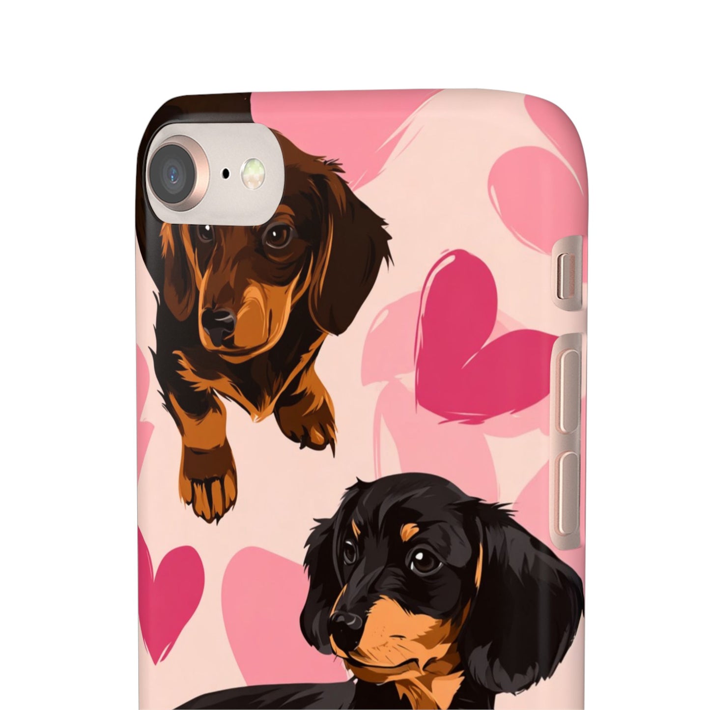 Pink Dachshund Love Phone Case for Iphone and Samsung Customistion and Free Shipping Avvialable