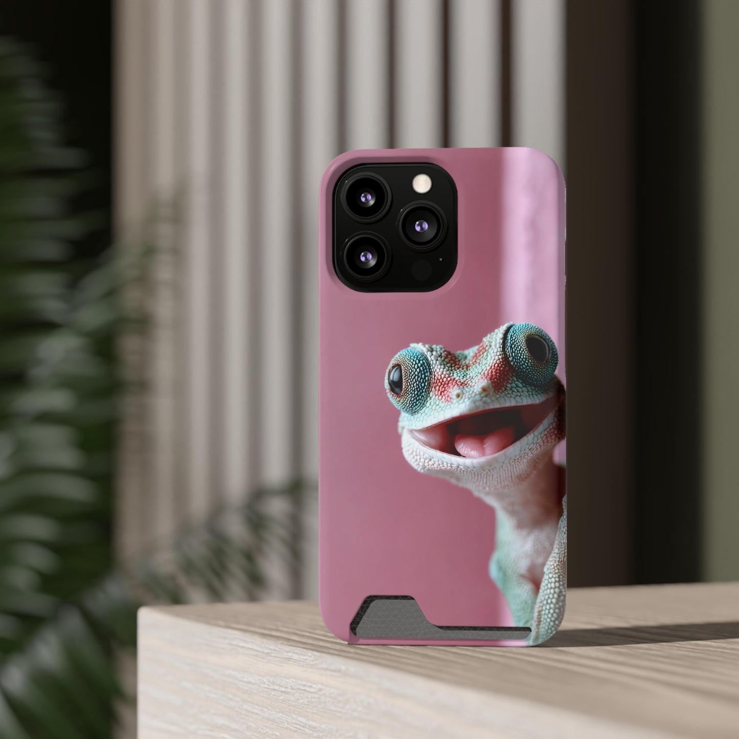 Whimsical Phone Case with Card Holder - Cute Gecko Design, Fun Gift for Kids, Stylish Accessory for Everyday Use, Perfect for [...]