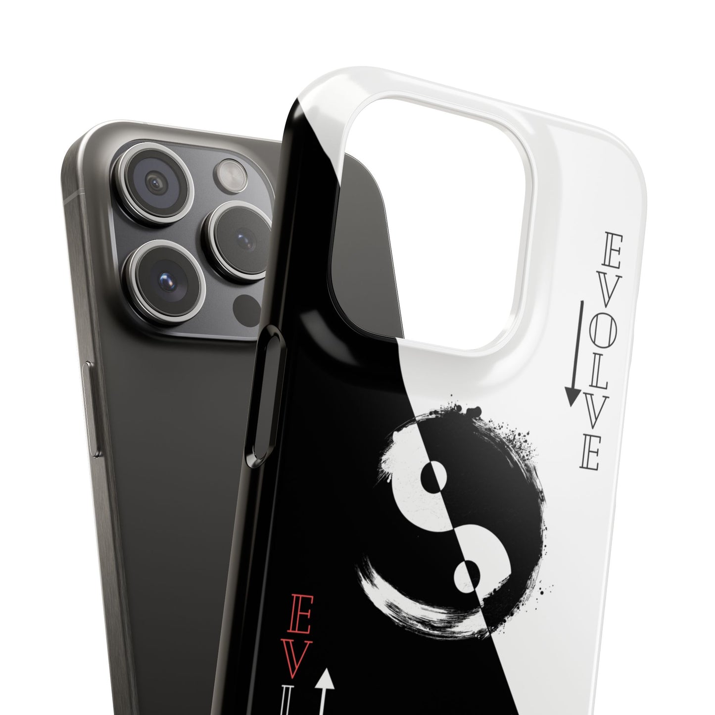 Yin Yang Evolve Black and White Snap Case Cover for iPhone and Samsung