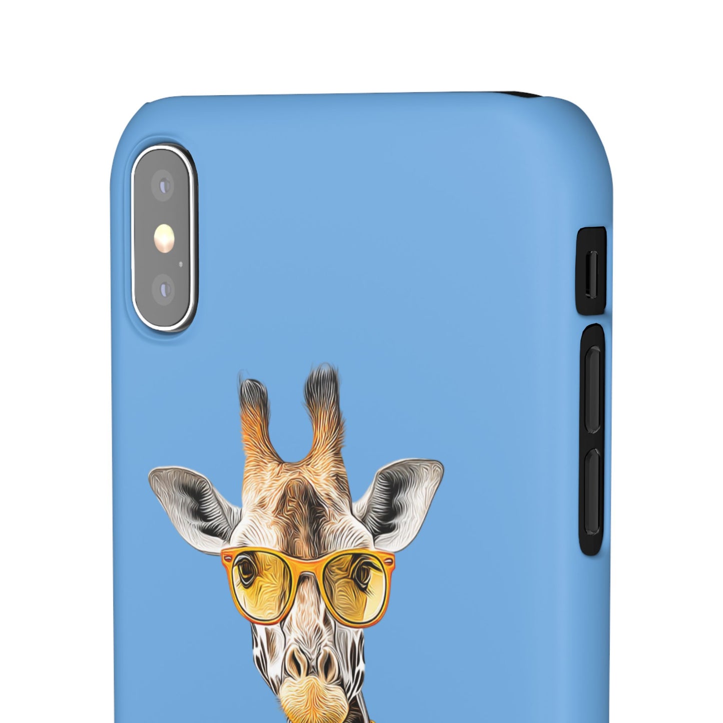 Giraffe Blue Snap Case Phone Cover for Animal Lover Iphone and Samsung models