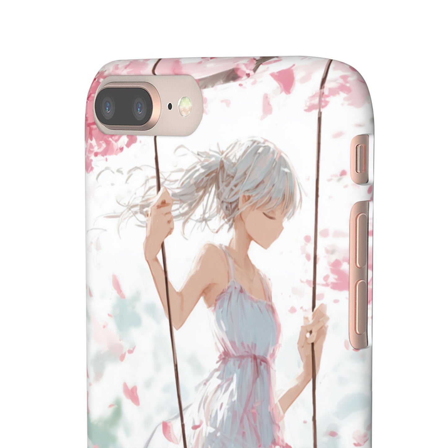Elegant Floral Snap Cases for iPhone, Personalized Phone Covers, Cute Spring Gifts, Anime Aesthetic Accessories, Flower-themed Cell [...]