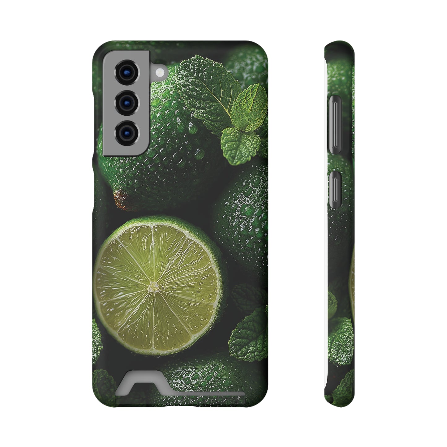 Fresh Lime Phone Case with Card Holder, Citrus Design, Perfect Gift for Summer, Stylish and Functional, Eco-friendly Accessories, [...]