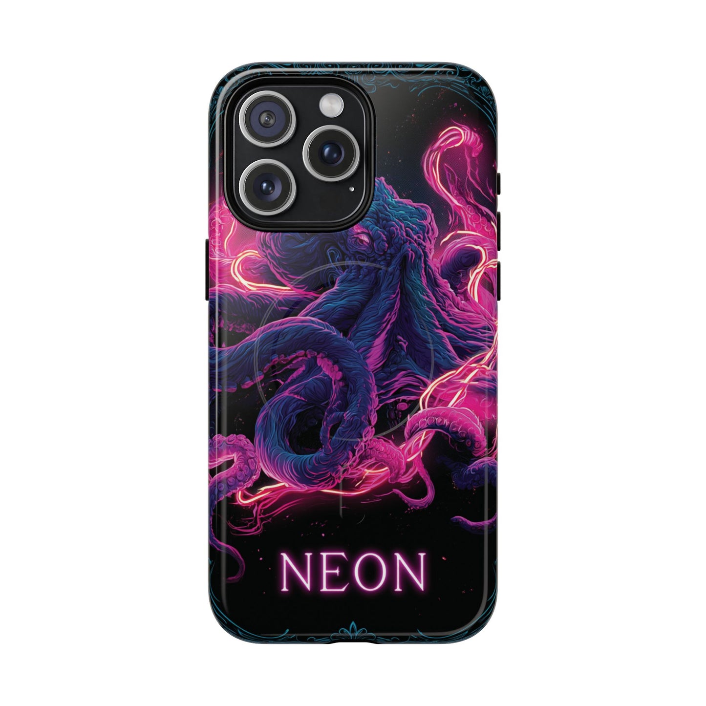 Neon Octopus Phone Case — Tough Magnetic Protective Cover