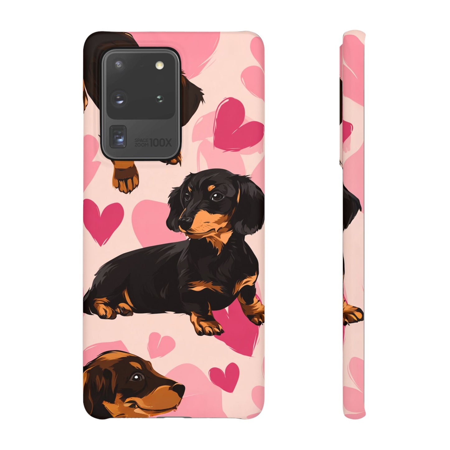 Pink Dachshund Love Phone Case for Iphone and Samsung Customistion and Free Shipping Avvialable