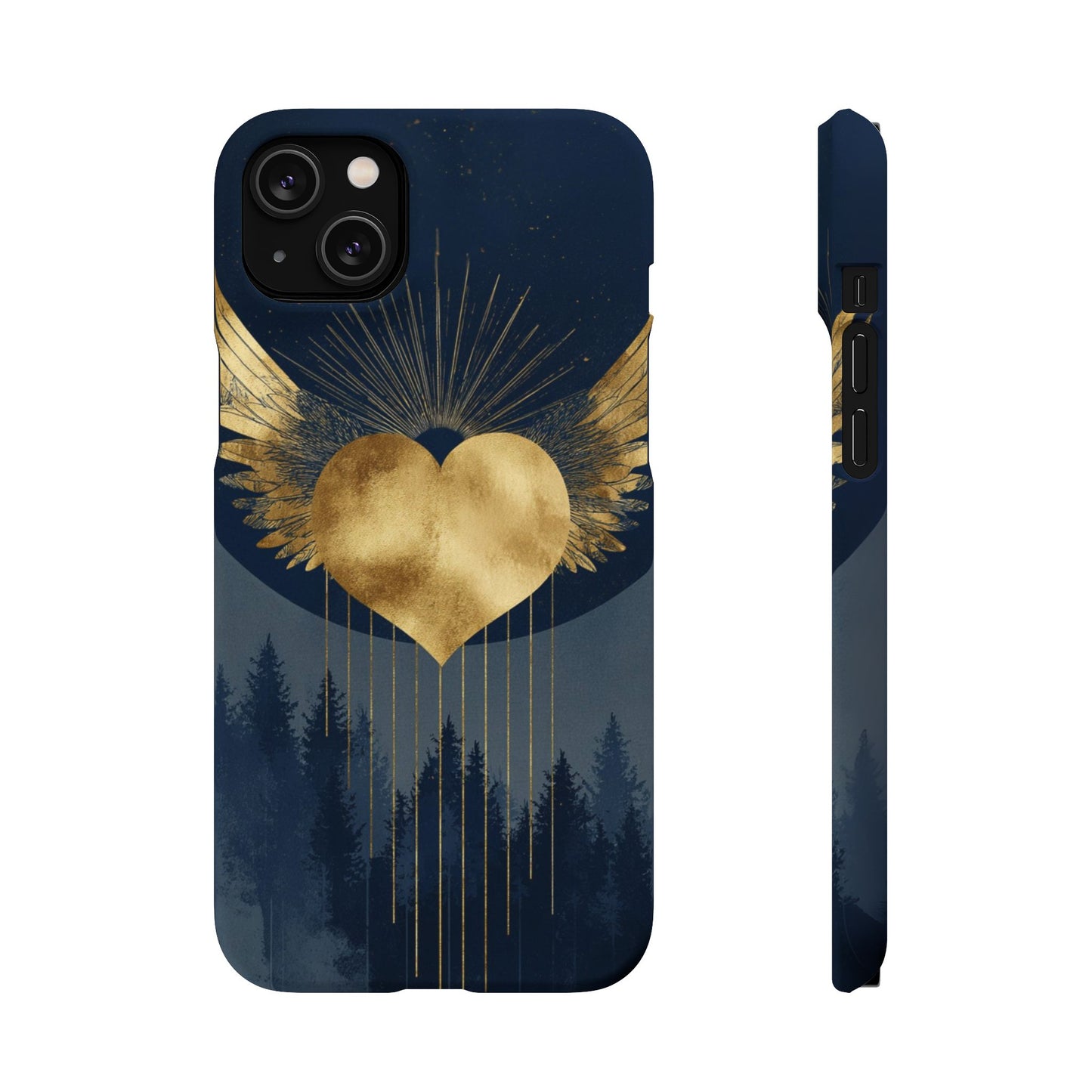 Heart Wing Snap Case, Elegant Phone Cover, Unique Gift, Artistic Accessory, Protective Case for Love and Romance
