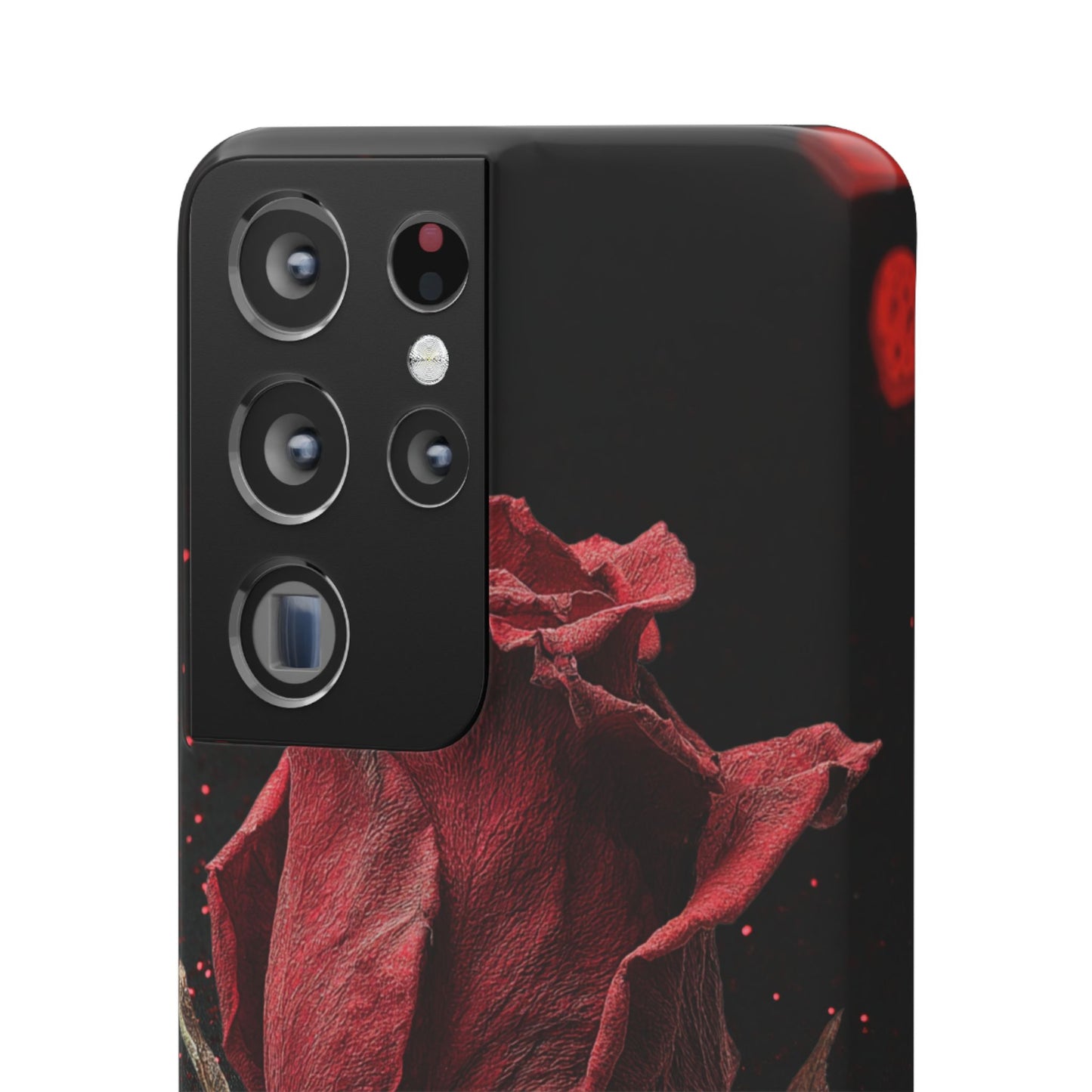 Romantic Rose Snap Case, Floral Phone Cover, Valentines Day Gift, Trendy Mobile Accessory, Heart Design Case, Elegant Phone Protector