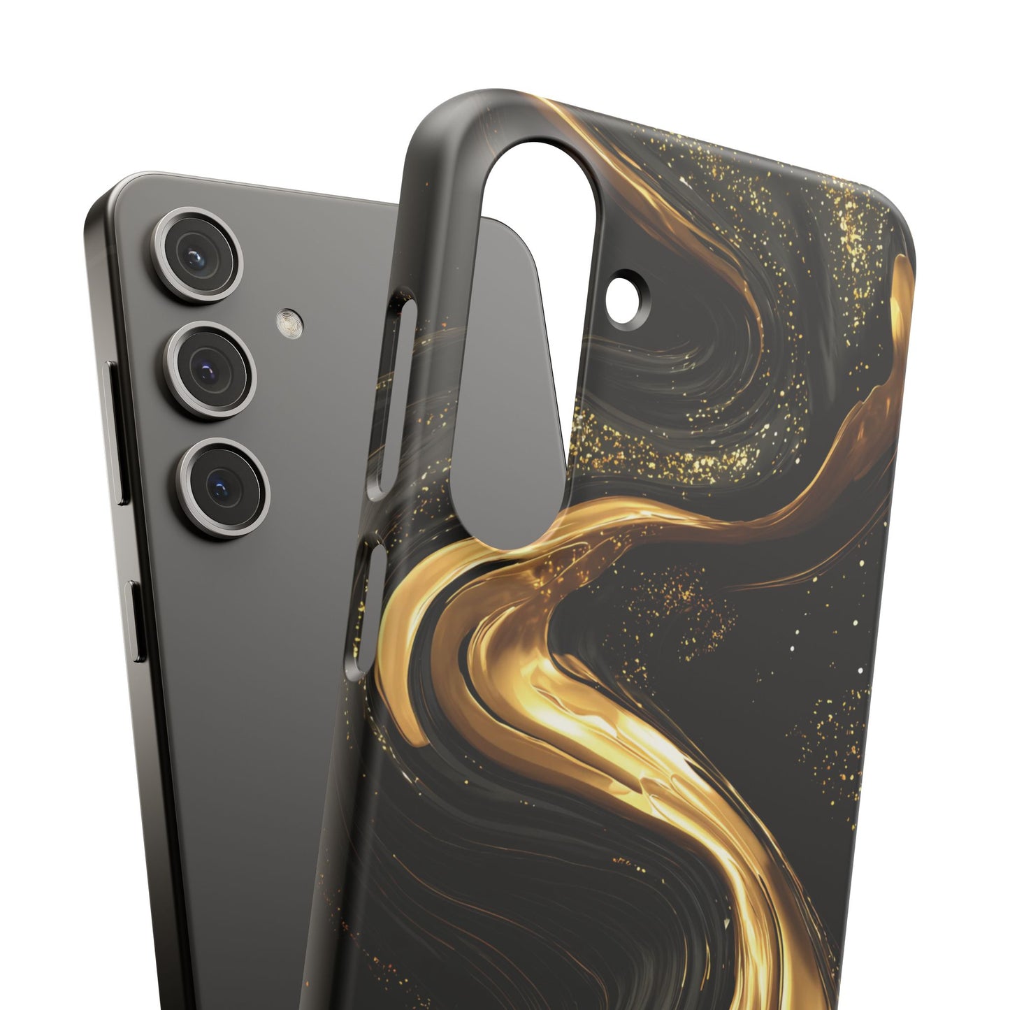 Elegant Gold Swirl Snap Case - Stylish Phone Cover, Modern Accessory, Gift for Her, Luxe Phone Case, Trendy Decor