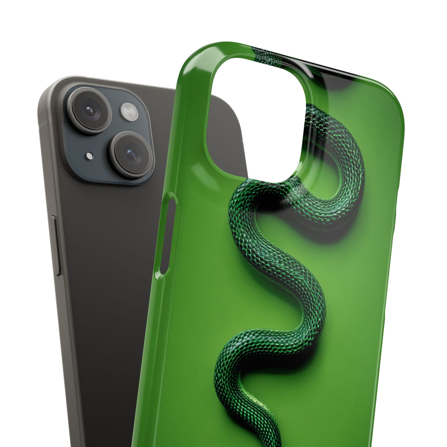 Green Snake Snap Case for iPhone, Stylish Phone Cover, Unique Gift, Trendy Accessory, Birthday, Nature Lover's Phone Case
