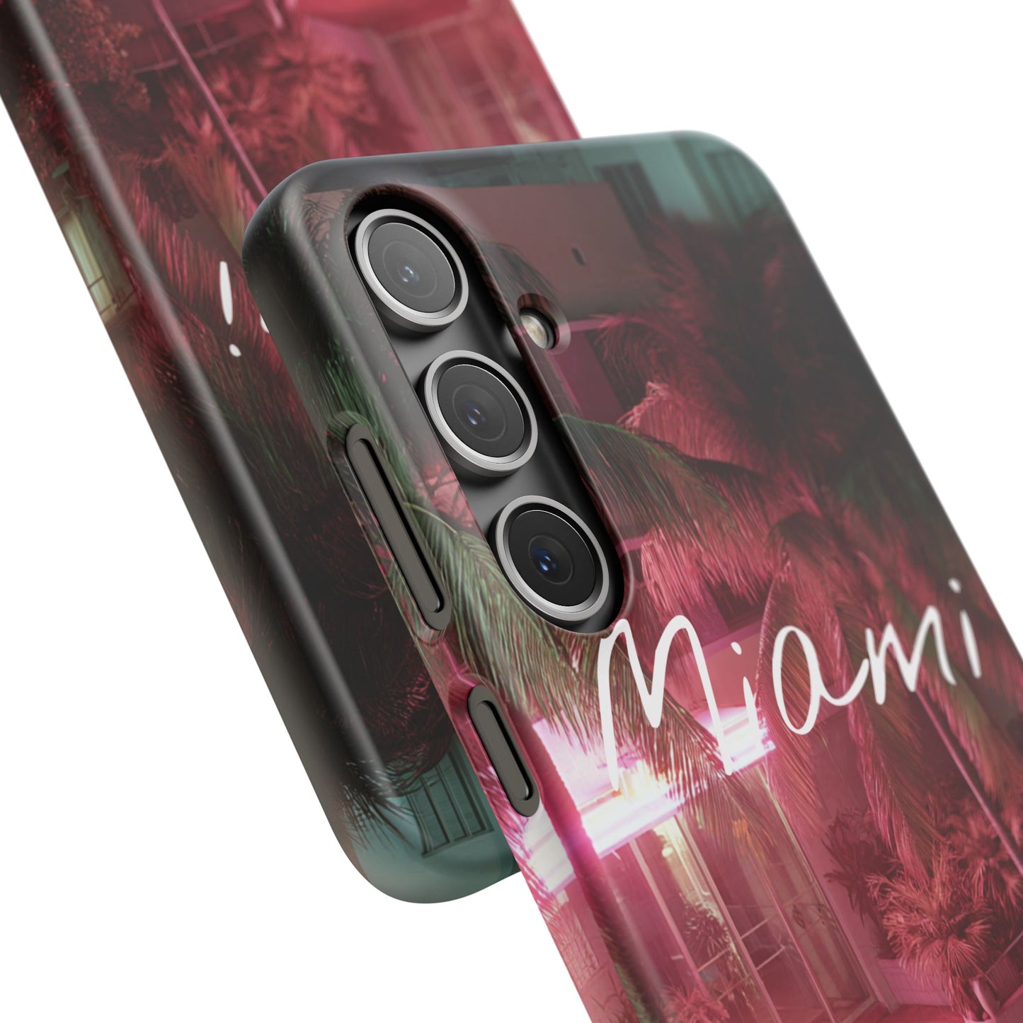 Miami Vibes Snap Case, Tropical Phone Cover, Summer Accessory, Gift for Travel Lovers, Neon Aesthetic, Beach-themed Tech