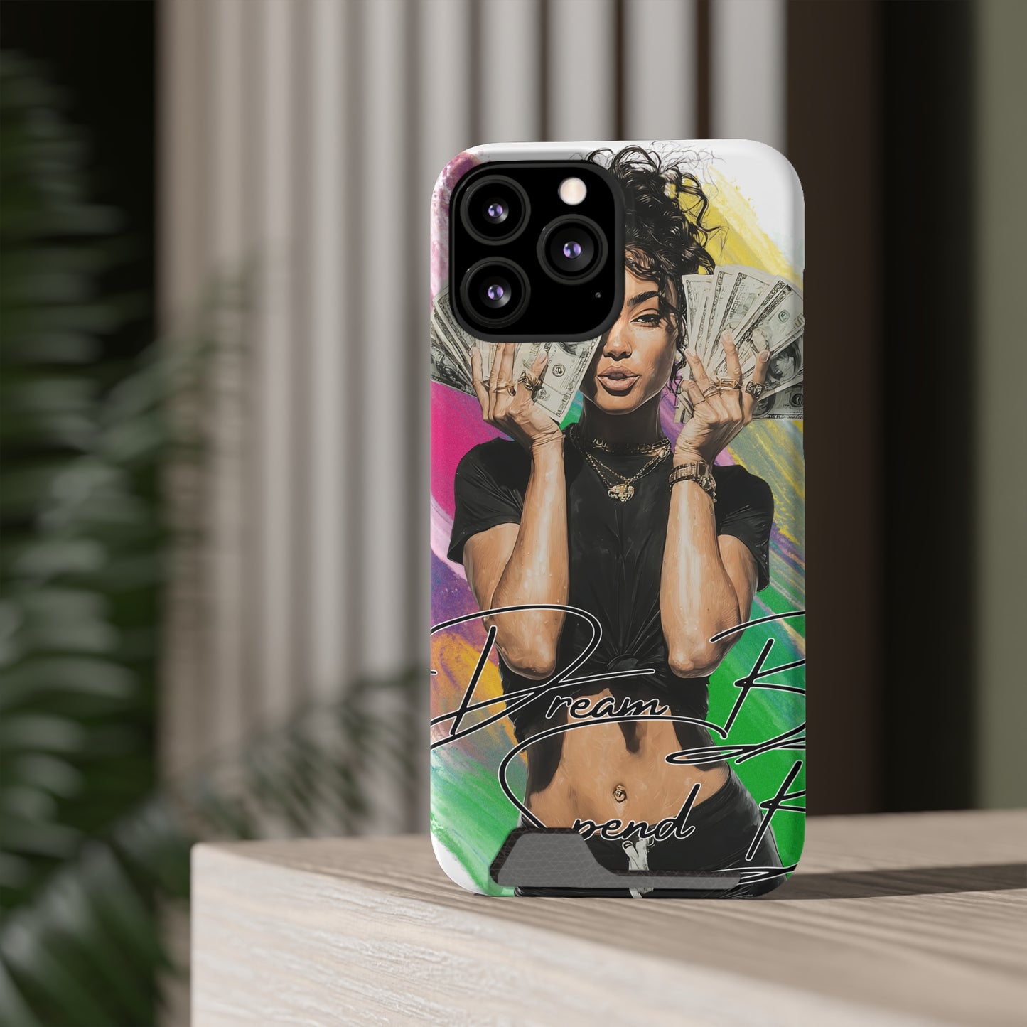 Vibrant Phone Case with Card Holder - Dream Big, Stylish Accessory for Teens & Young Adults, Perfect Gift for Birthdays, Graduations, [...]