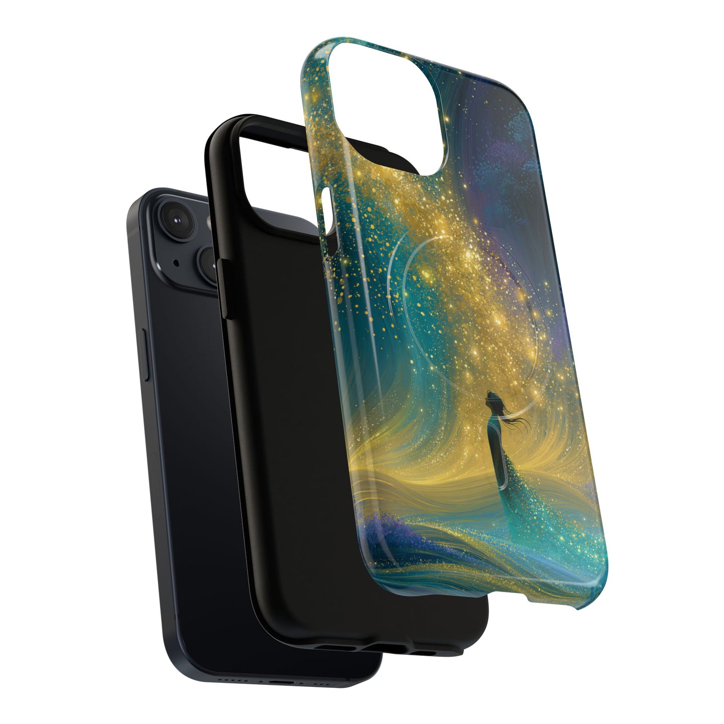 Mystical Nightfall Phone Case — Starry Silhouette Tough Magnetic Case