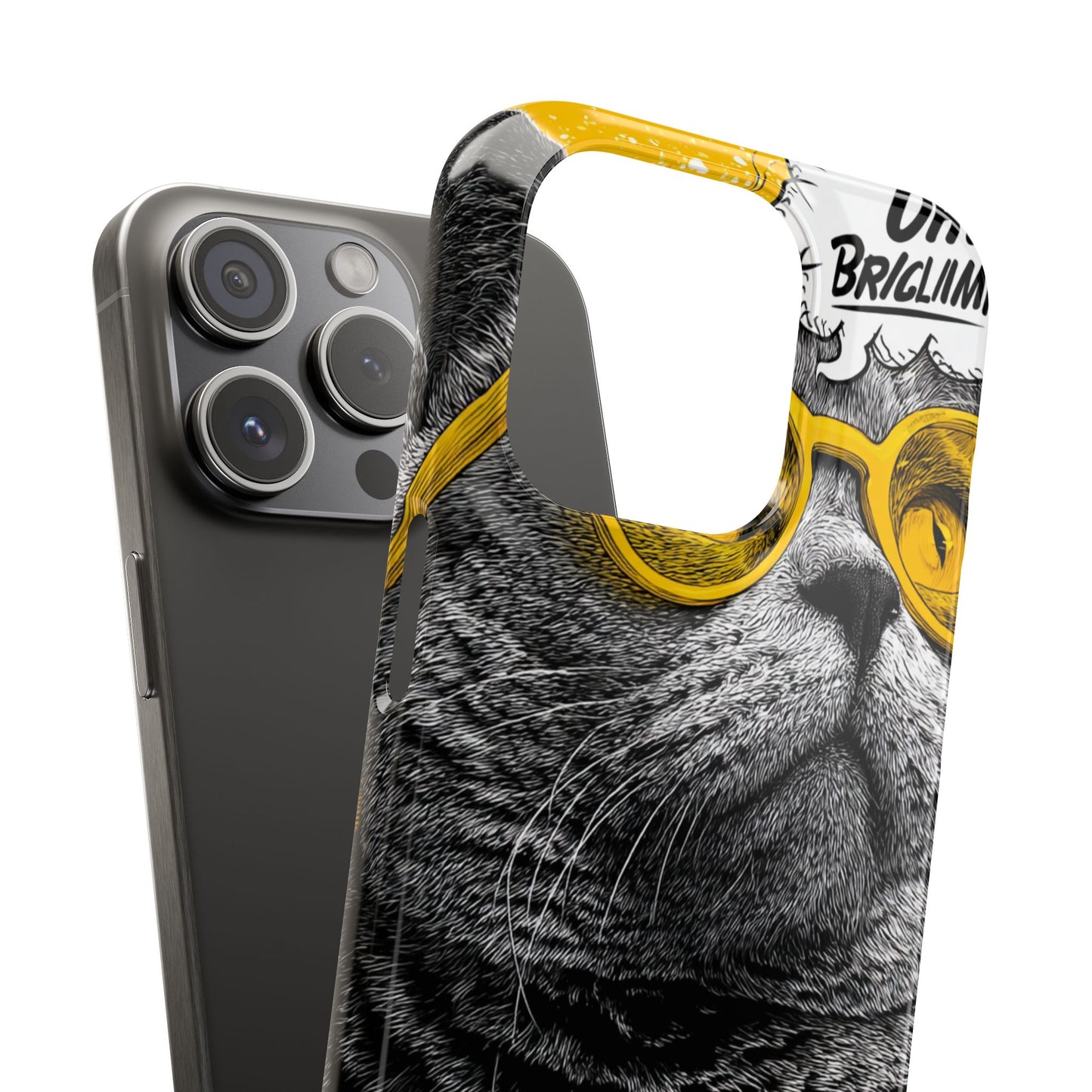 Playful Cat Snap Case - Quirky Phone Cover for Cat Lovers, Gift for Pet Enthusiasts, Funny Accessory for Any Occasion