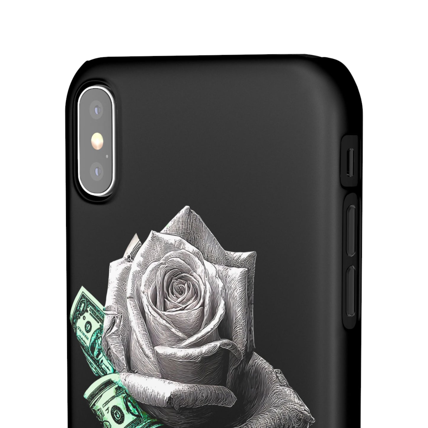 Stylish Rose & Money Snap Case - Floral Phone Protection, Trendy Gift for Him/Her, Birthday Present, Accessories for Teens