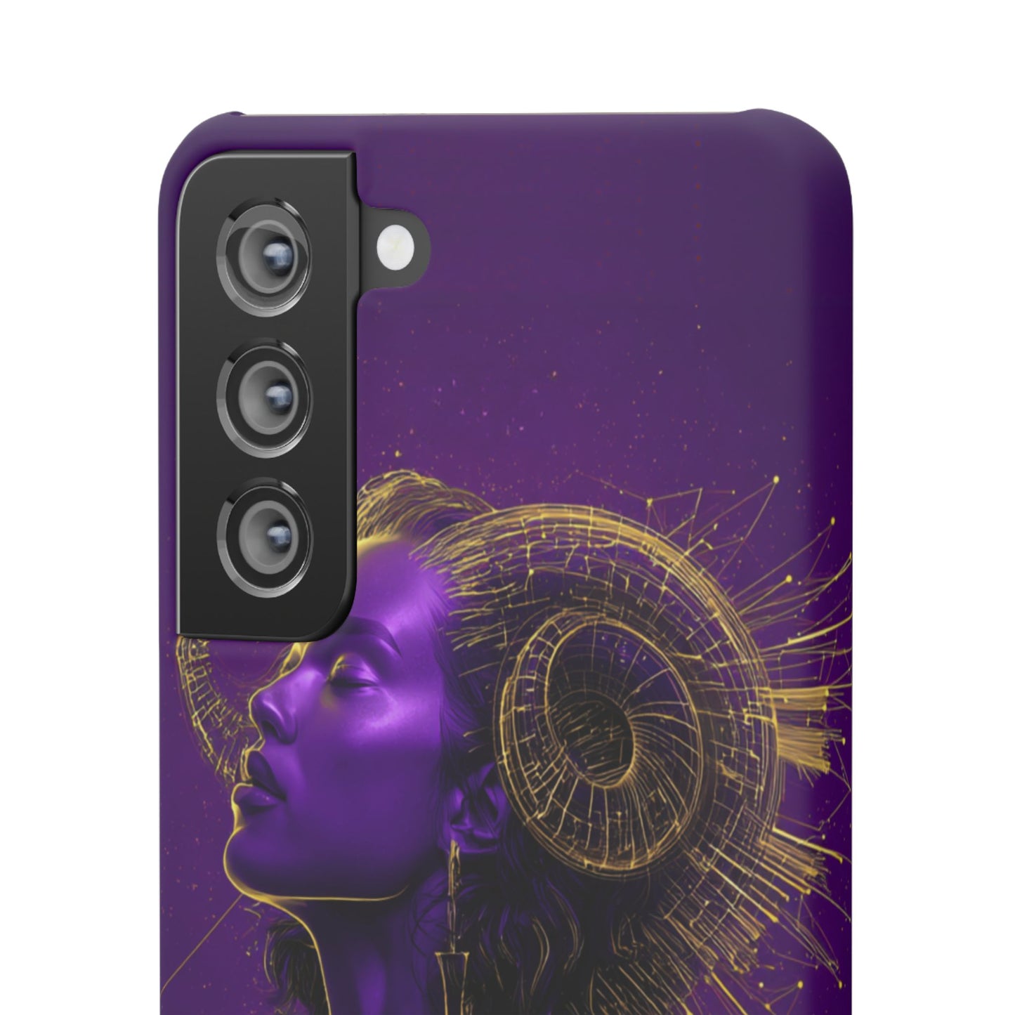 Purple & Gold Celestial Virgo Phone Case – Snap Cover for Samsung & iPhone