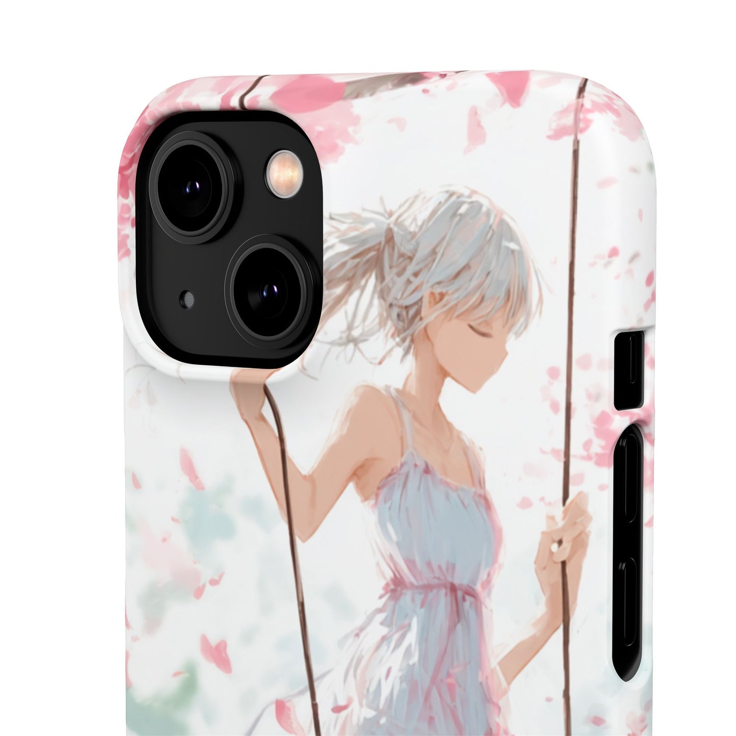 Elegant Floral Snap Cases for iPhone, Personalized Phone Covers, Cute Spring Gifts, Anime Aesthetic Accessories, Flower-themed Cell [...]