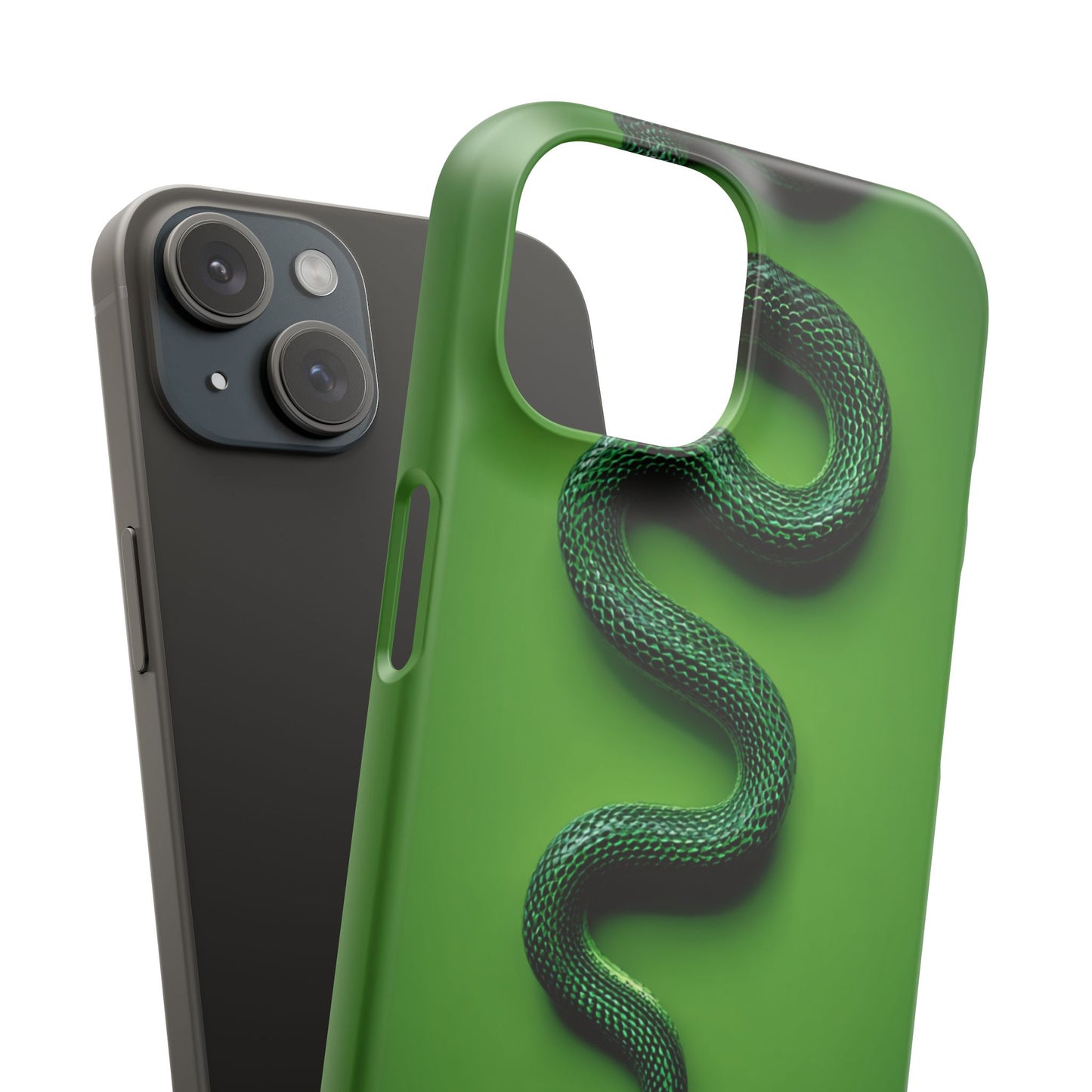 Green Snake Snap Case for iPhone, Stylish Phone Cover, Unique Gift, Trendy Accessory, Birthday, Nature Lover's Phone Case
