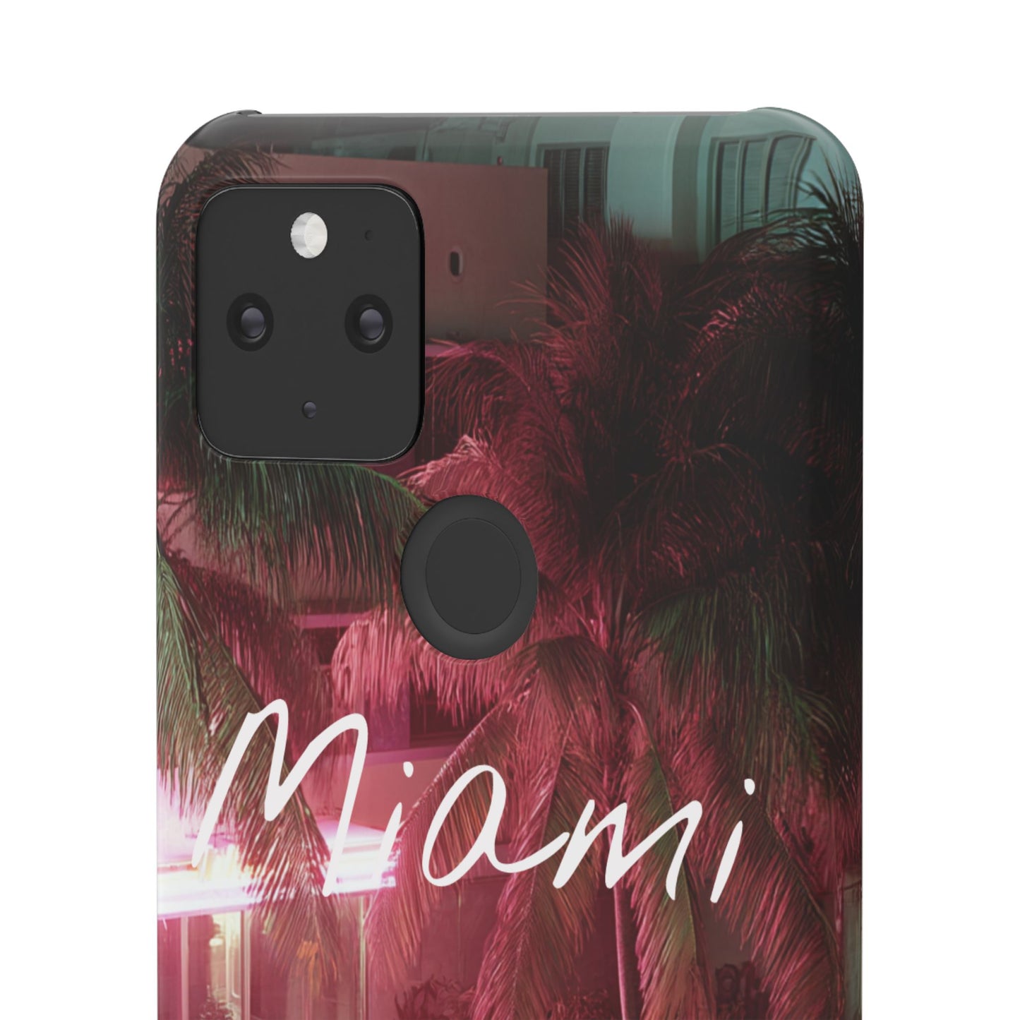 Miami Vibes Snap Case, Tropical Phone Cover, Summer Accessory, Gift for Travel Lovers, Neon Aesthetic, Beach-themed Tech