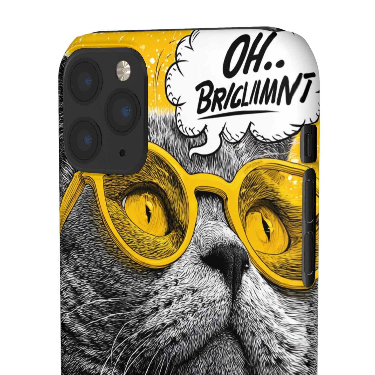 Playful Cat Snap Case - Quirky Phone Cover for Cat Lovers, Gift for Pet Enthusiasts, Funny Accessory for Any Occasion