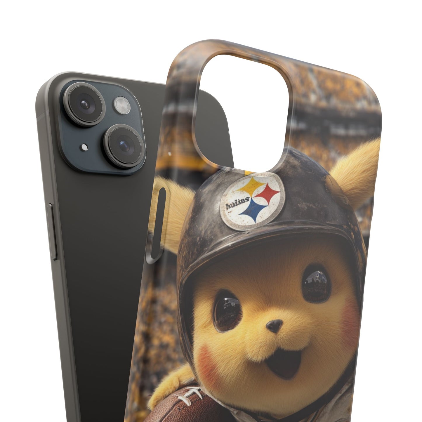 Fun Character Sports Snap Case, Phone Case, Fun Tech Accessory, Cute Gift for Gamers, Football Lovers, Kids.