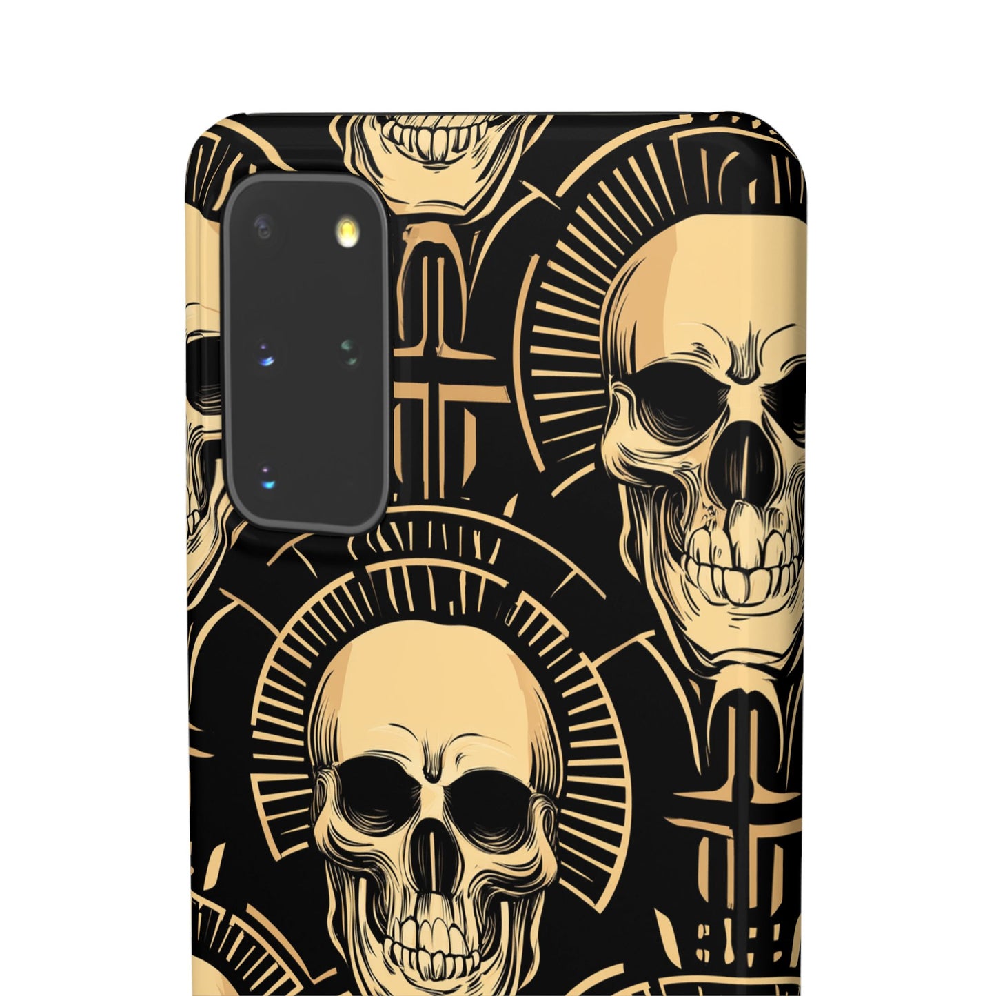 Skull Print Snap Case, Edgy Phone Cover for Goth Lovers, Protective Shell for Halloween, Unique Gift for Him or Her