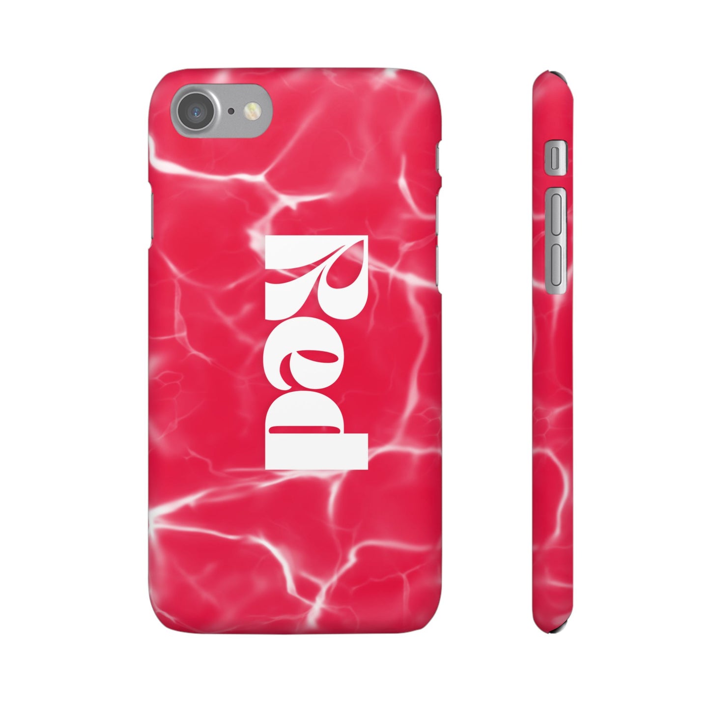 Vibrant Red Snap Case for iPhone, Trendy Phone Cover, Gift for Her, Summer Accessory, Stylish Tech Protection
