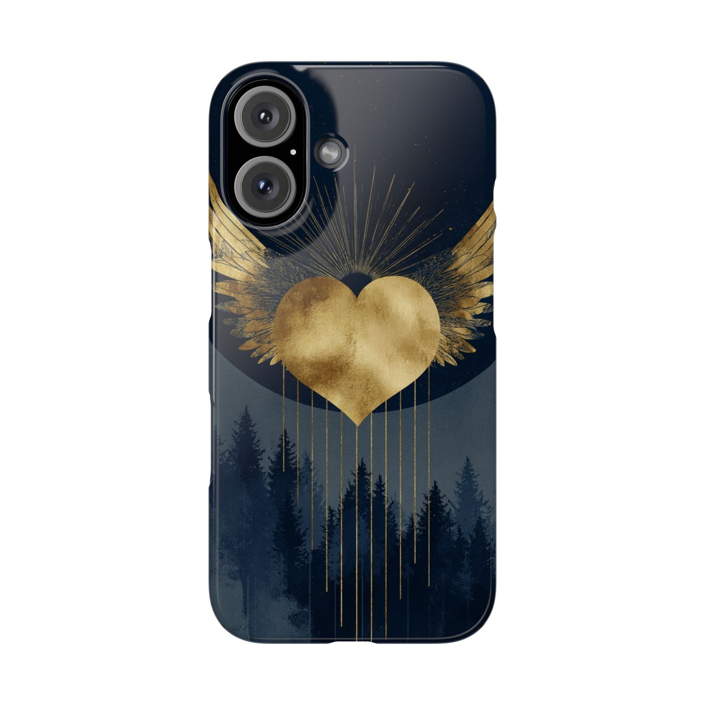 Heart Wing Snap Case, Elegant Phone Cover, Unique Gift, Artistic Accessory, Protective Case for Love and Romance