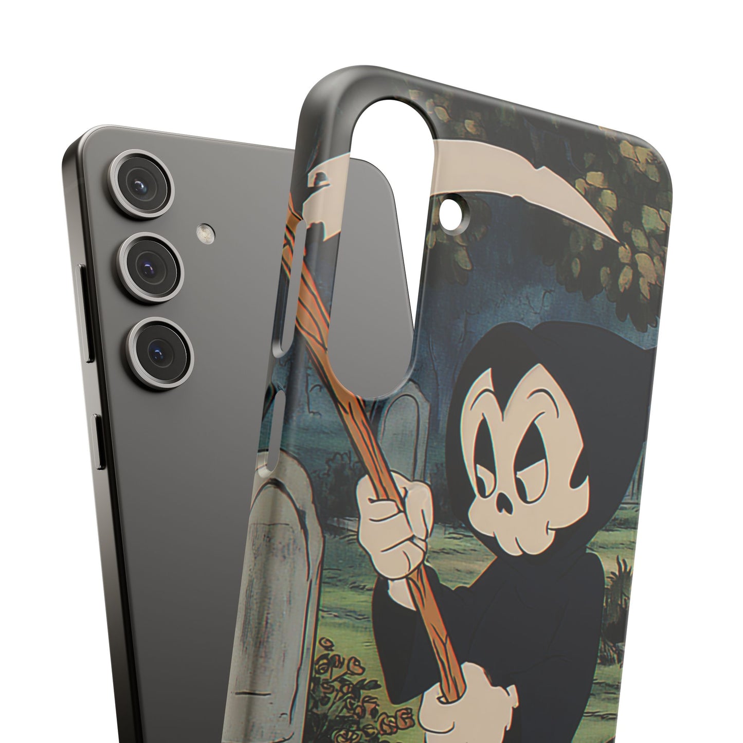 Grim Reaper Snap Case, Halloween Phone Case, Cute Death Phone Cover, Spooky Accessories, Unique Phone Protector