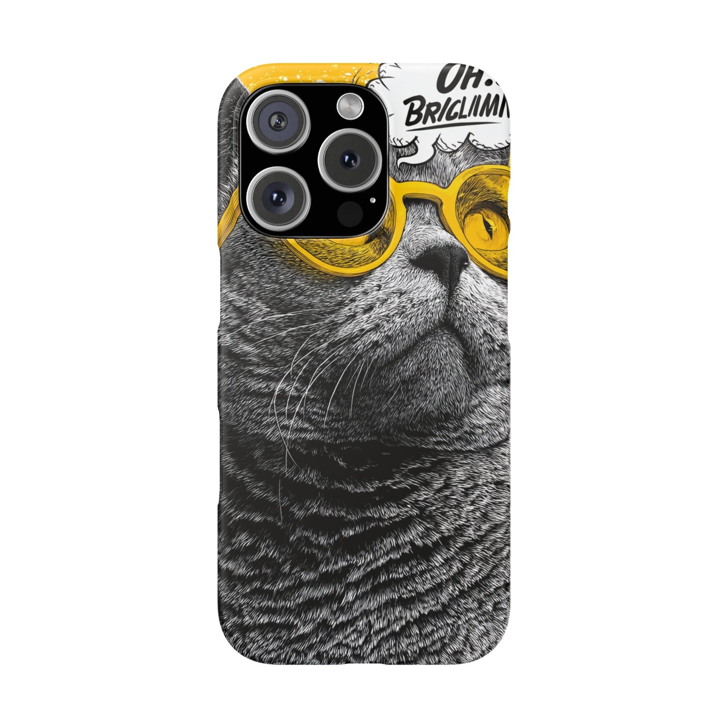 Playful Cat Snap Case - Quirky Phone Cover for Cat Lovers, Gift for Pet Enthusiasts, Funny Accessory for Any Occasion