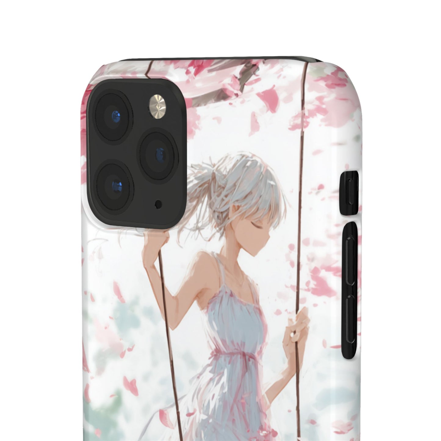 Elegant Floral Snap Cases for iPhone, Personalized Phone Covers, Cute Spring Gifts, Anime Aesthetic Accessories, Flower-themed Cell [...]